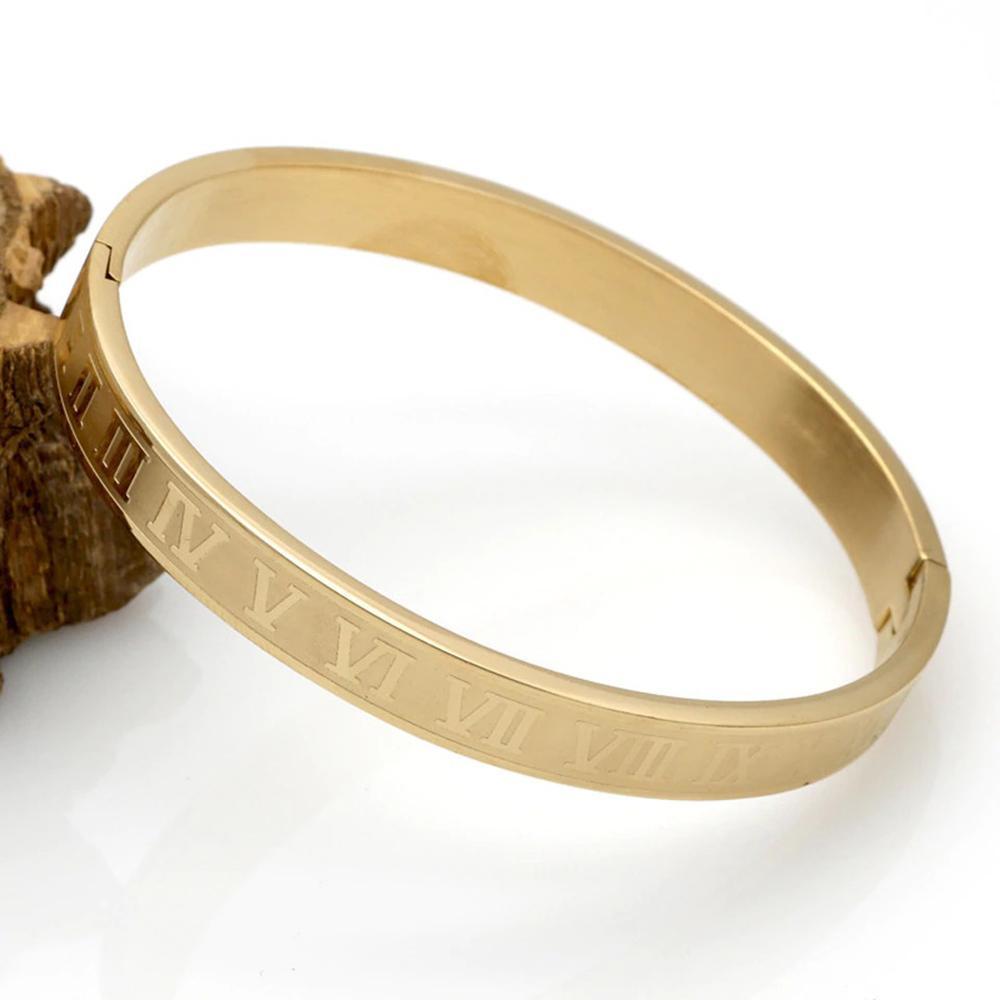 Luxuriöse Armreifen mit römischen Ziffern