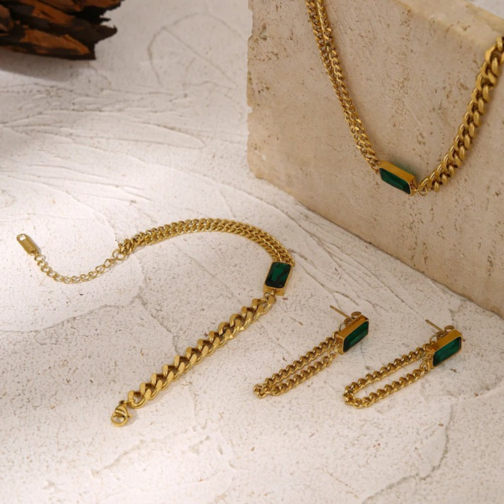 Luxuriöse und elegante Schmuckkollektion mit Smaragd-Inspirationen