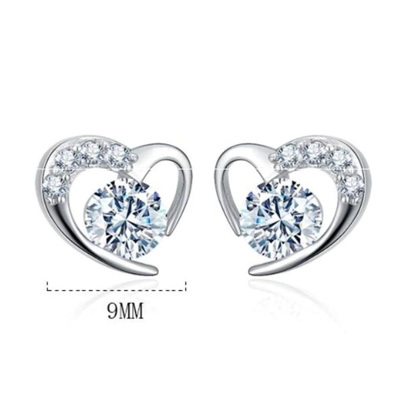 Zauberhafte Zirkonia Herz Ohrringe