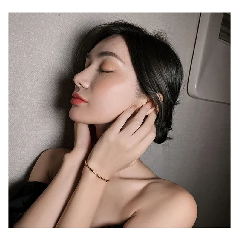 Elegantes goldenes Zweigarmband - Verstellbares offenes Manschettenarmband | Einzigartige goldene Manschette