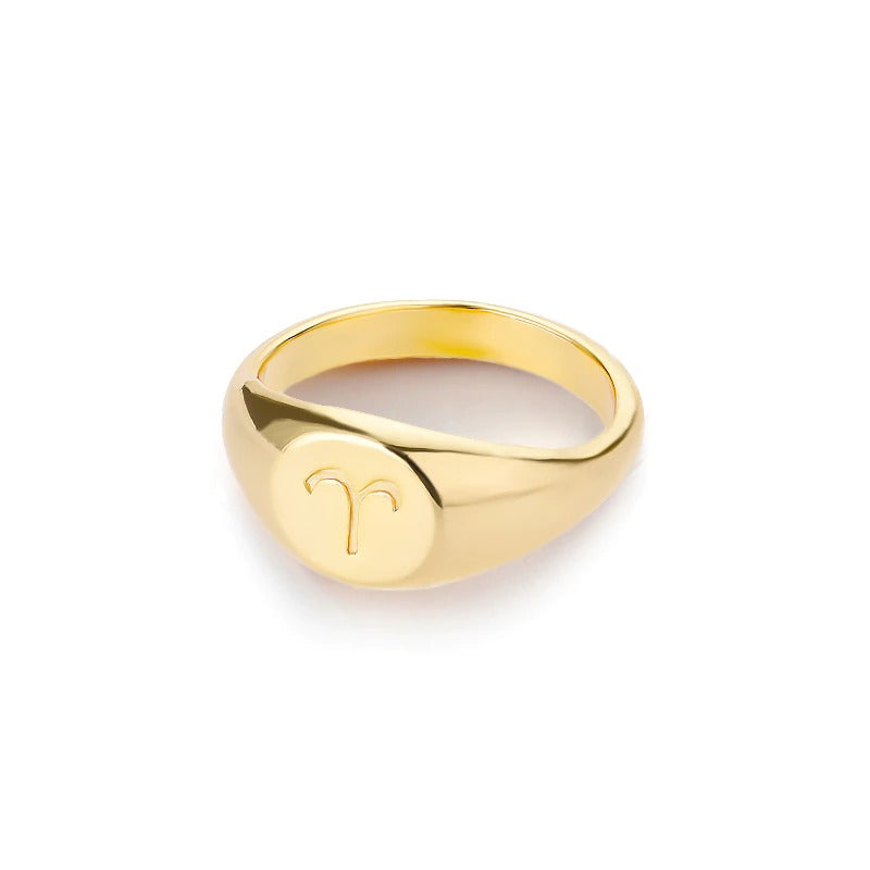 Minimalistische Ringe mit den 12 Sternbildern und Sternzeichen