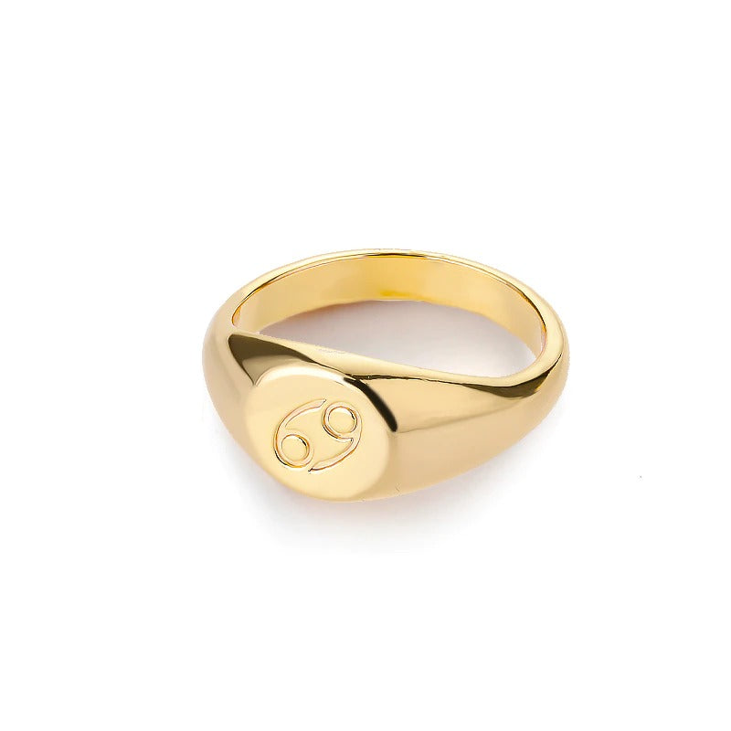 Minimalistische Ringe mit den 12 Sternbildern und Sternzeichen
