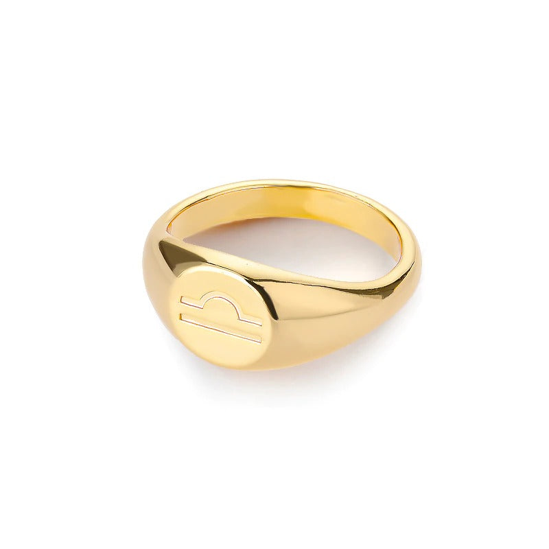 Minimalistische Ringe mit den 12 Sternbildern und Sternzeichen