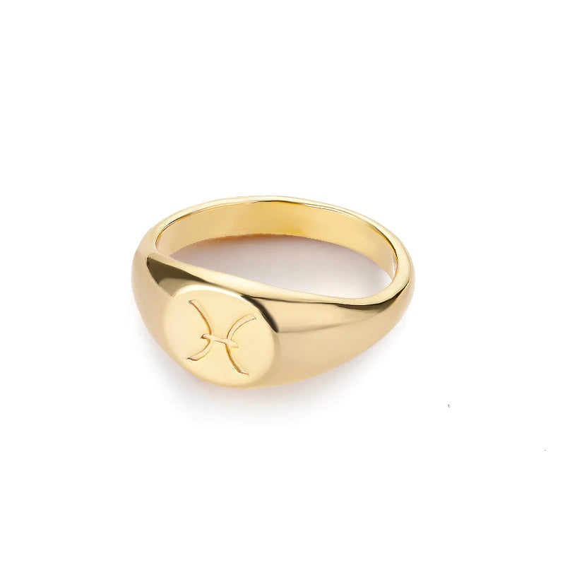 Minimalistische Ringe mit den 12 Sternbildern und Sternzeichen