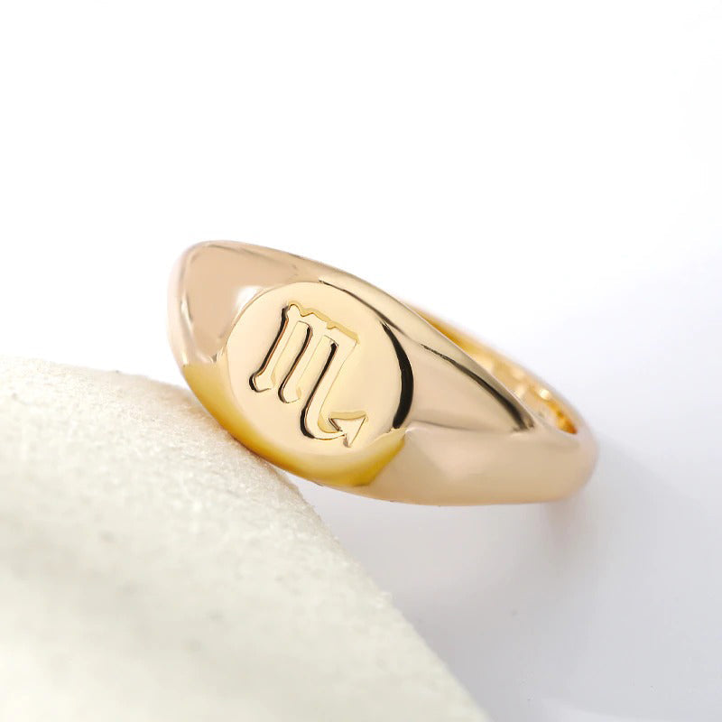 Minimalistische Ringe mit den 12 Sternbildern und Sternzeichen