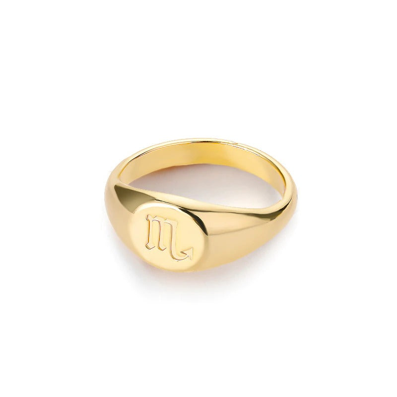 Minimalistische Ringe mit den 12 Sternbildern und Sternzeichen