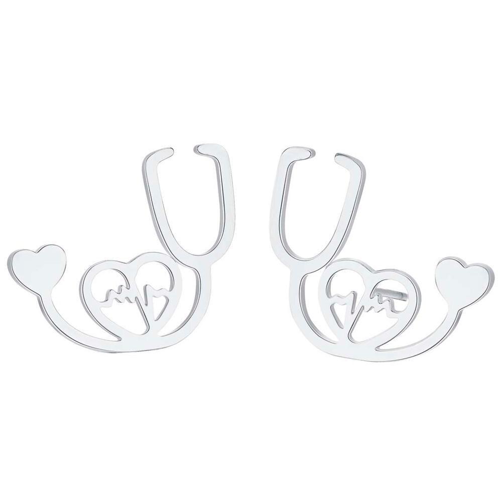 Minimalistische entzückende Stethoskop Ohrstecker