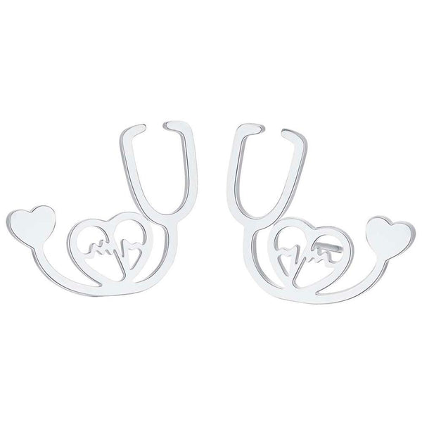 Minimalistische entzückende Stethoskop Ohrstecker