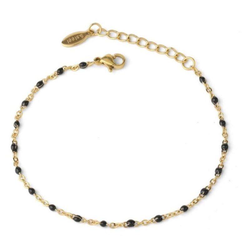 Minimalistische, verstellbare Kettenhalsketten mit bunten Perlen