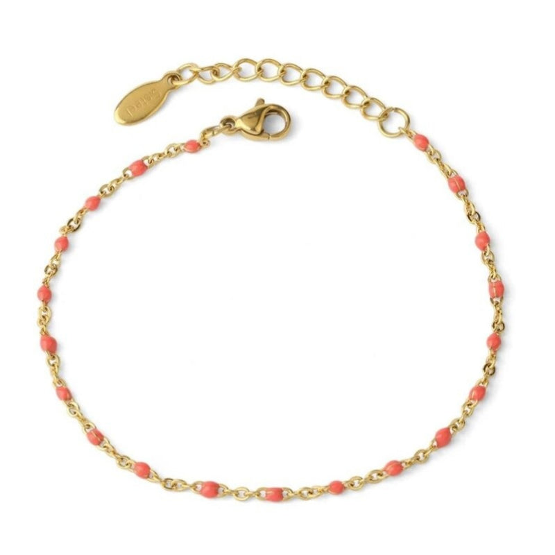 Minimalistische, verstellbare Kettenhalsketten mit bunten Perlen