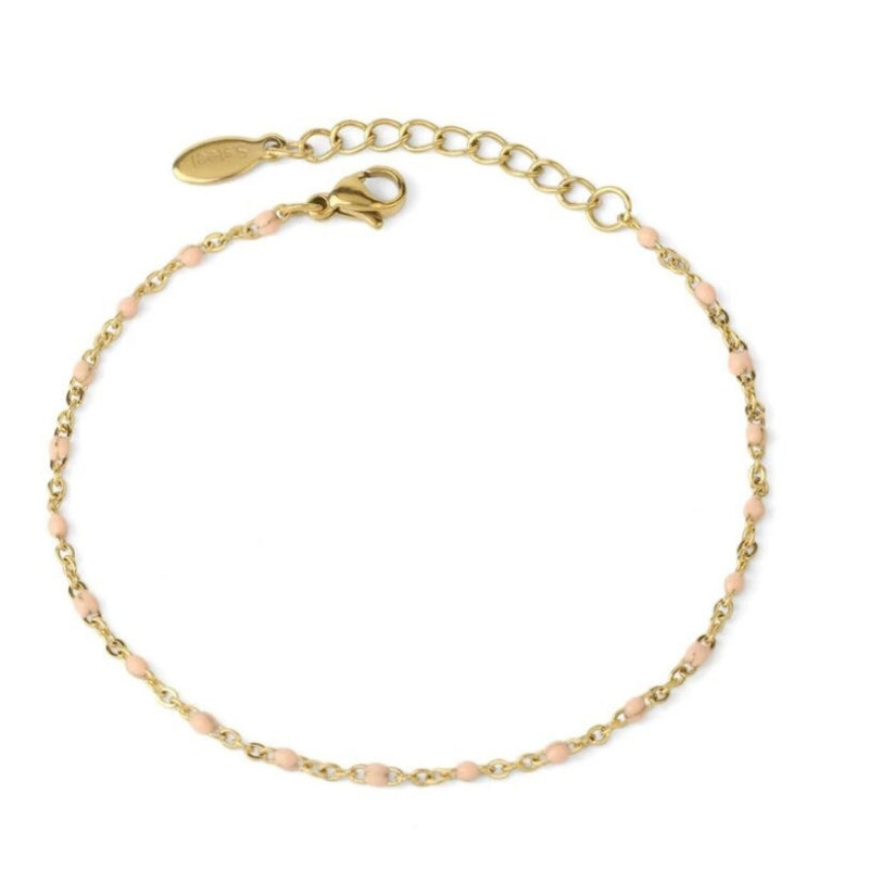 Minimalistische, verstellbare Kettenhalsketten mit bunten Perlen