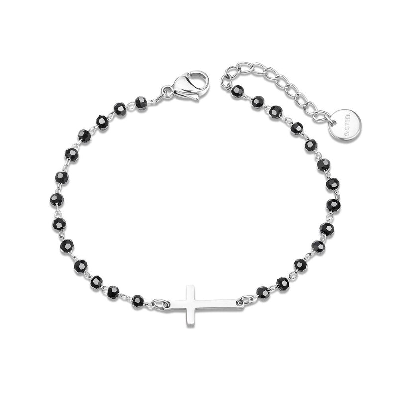 Minimalistischer Kleeblatt-Anhänger mit Kettenarmbändern aus Strassperlen