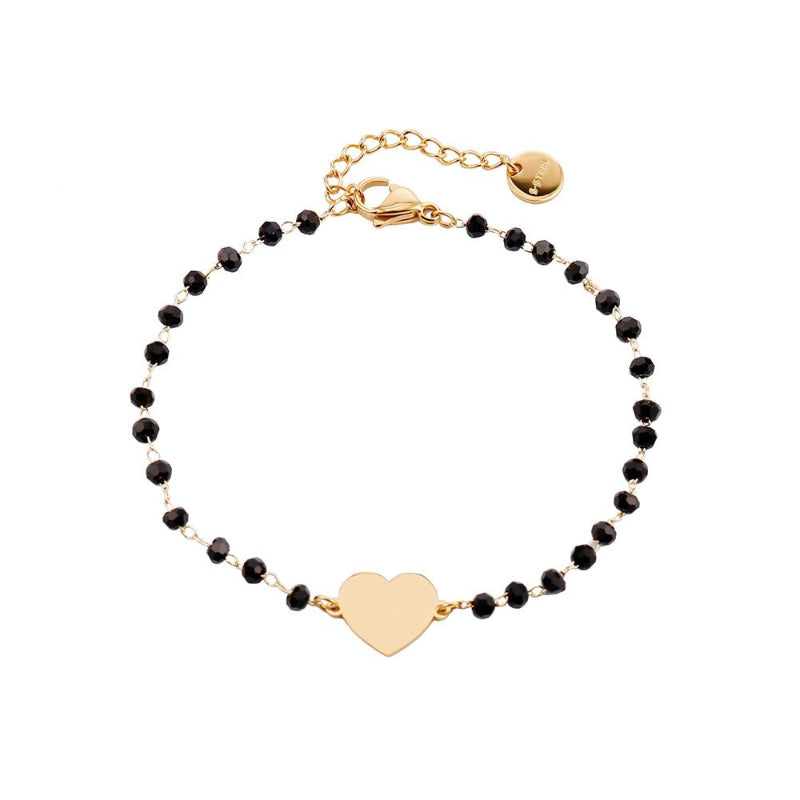 Minimalistischer Kleeblatt-Anhänger mit Kettenarmbändern aus Strassperlen