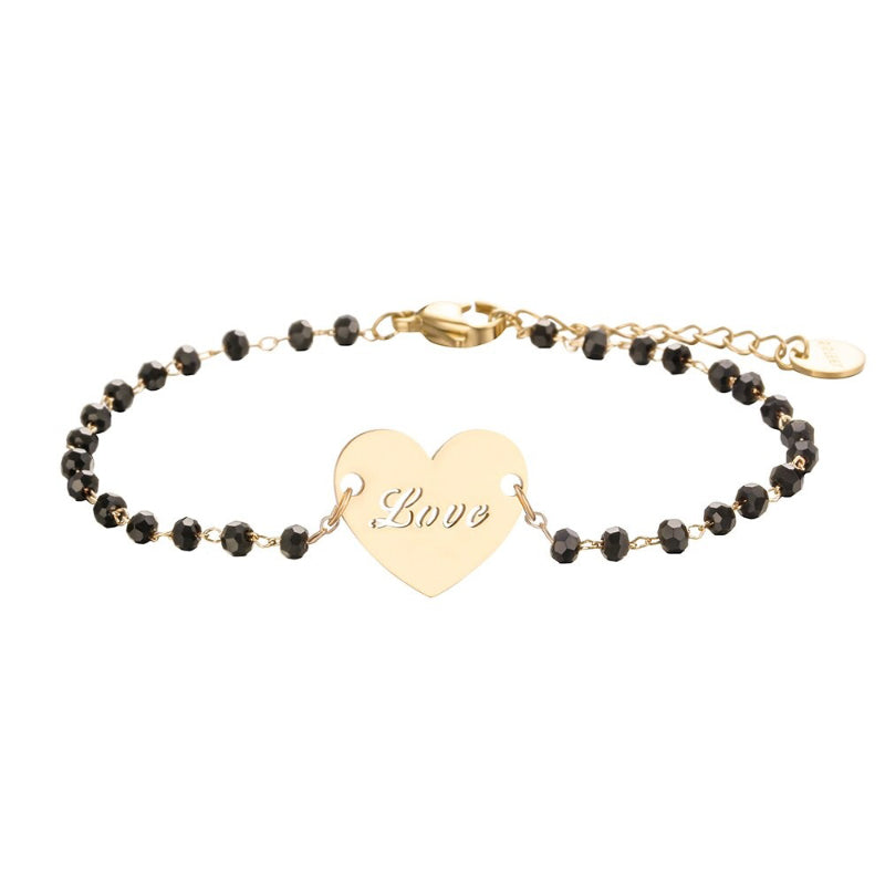 Minimalistischer Kleeblatt-Anhänger mit Kettenarmbändern aus Strassperlen