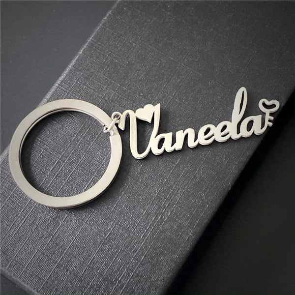Minimalistische personalisierte Namensschlüsselanhänger
