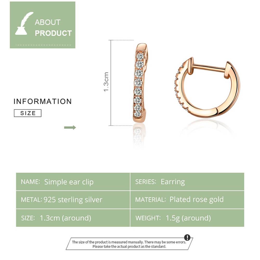 Minimalistische funkelnde runde Ohrringe