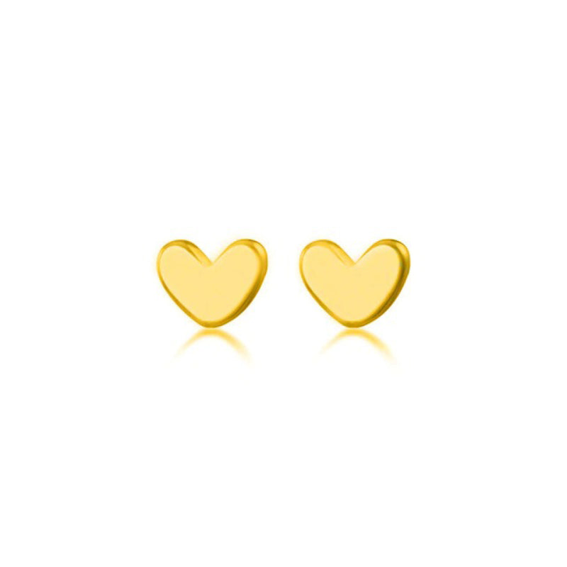Minimalistische Mini-Ohrstecker „Love Heart“ aus Sterlingsilber