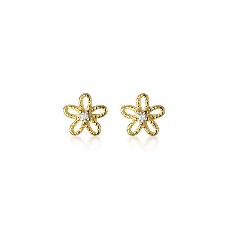 Minimalistische Mini-Ohrstecker „Love Heart“ aus Sterlingsilber