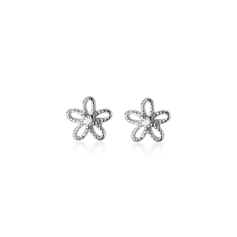 Minimalistische Mini-Ohrstecker „Love Heart“ aus Sterlingsilber