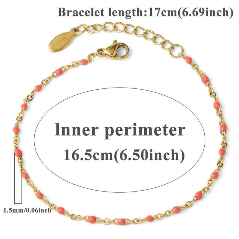 Minimalistische Perlenarmbänder aus Edelstahl