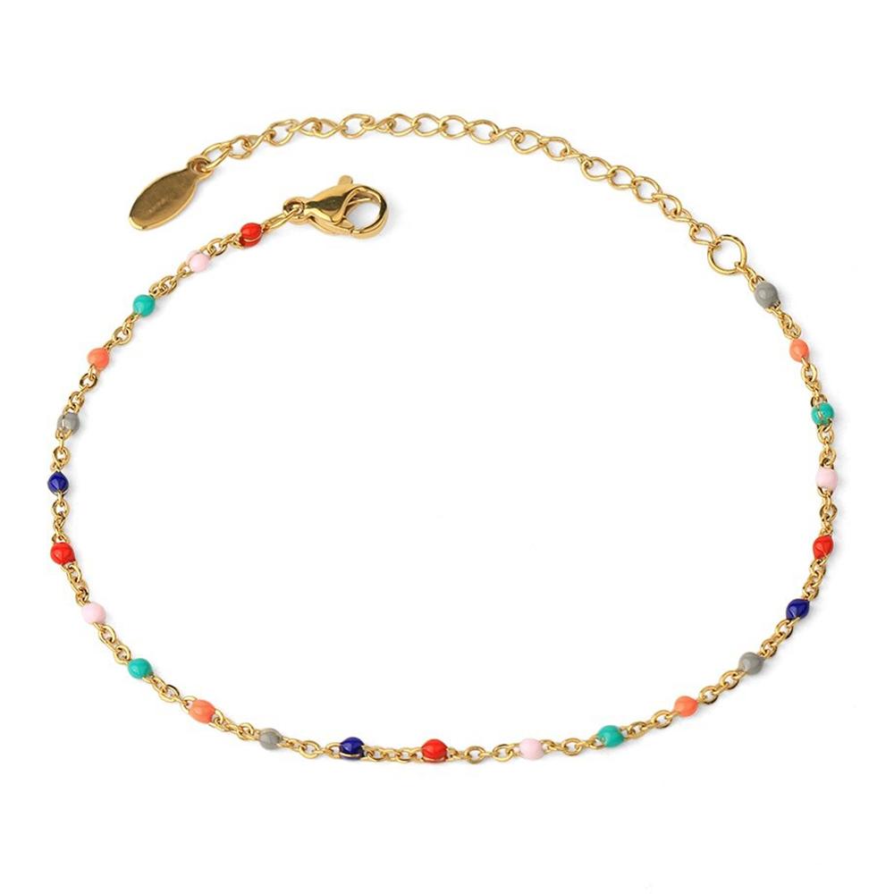 Minimalistische Perlenarmbänder aus Edelstahl