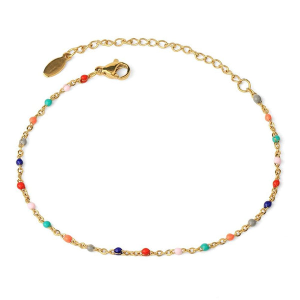 Minimalistische Perlenarmbänder aus Edelstahl