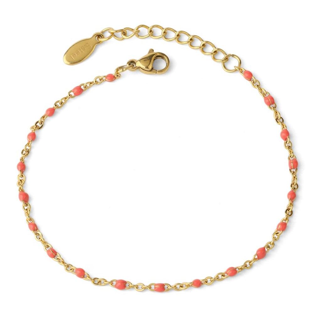 Minimalistische Perlenarmbänder aus Edelstahl