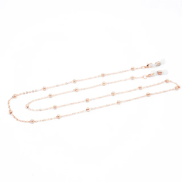 Halskette „Station“ aus Roségold mit Kristallen – Zirkonia, verstellbarer Verschluss