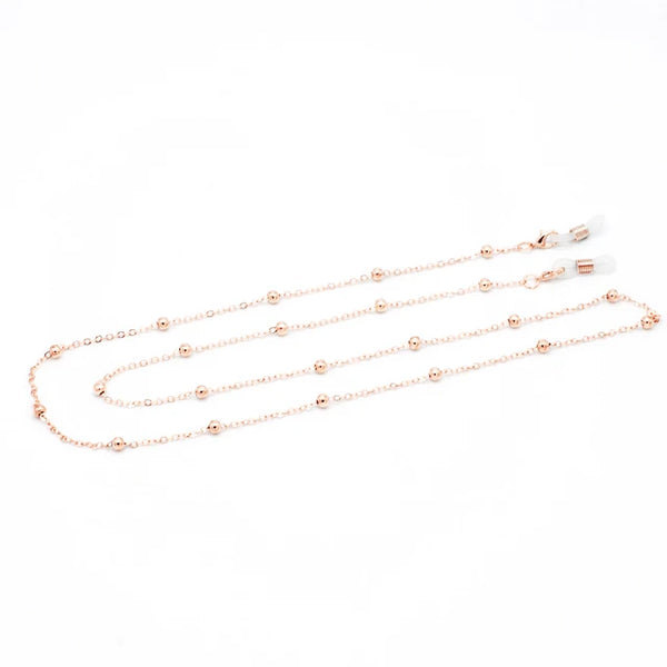 Halskette „Station“ aus Roségold mit Kristallen – Zirkonia, verstellbarer Verschluss