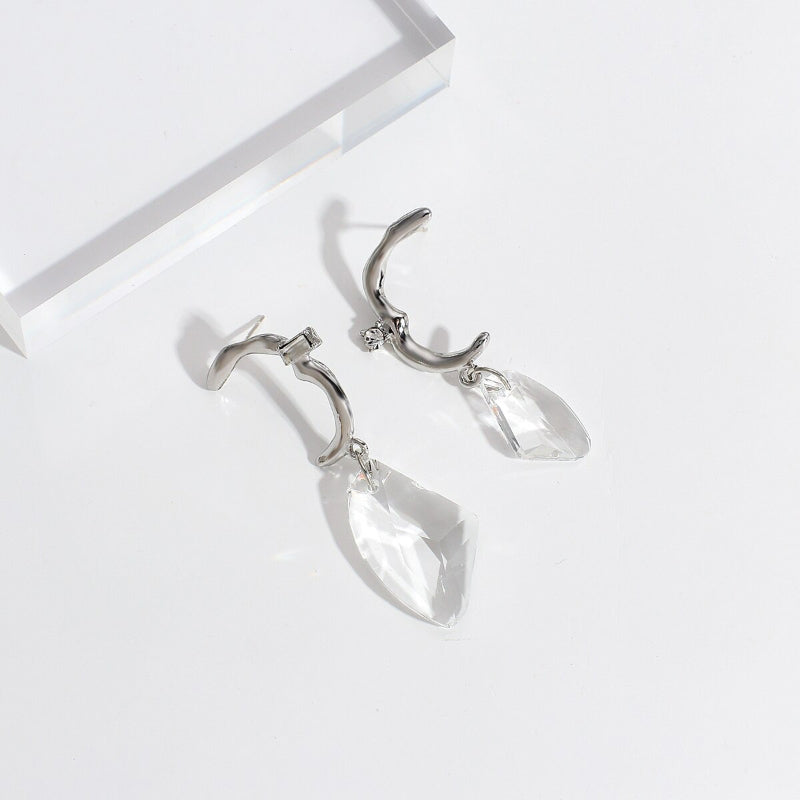 Moderne, modische, transparente, geometrische Statement-Ohrringe aus Acryl