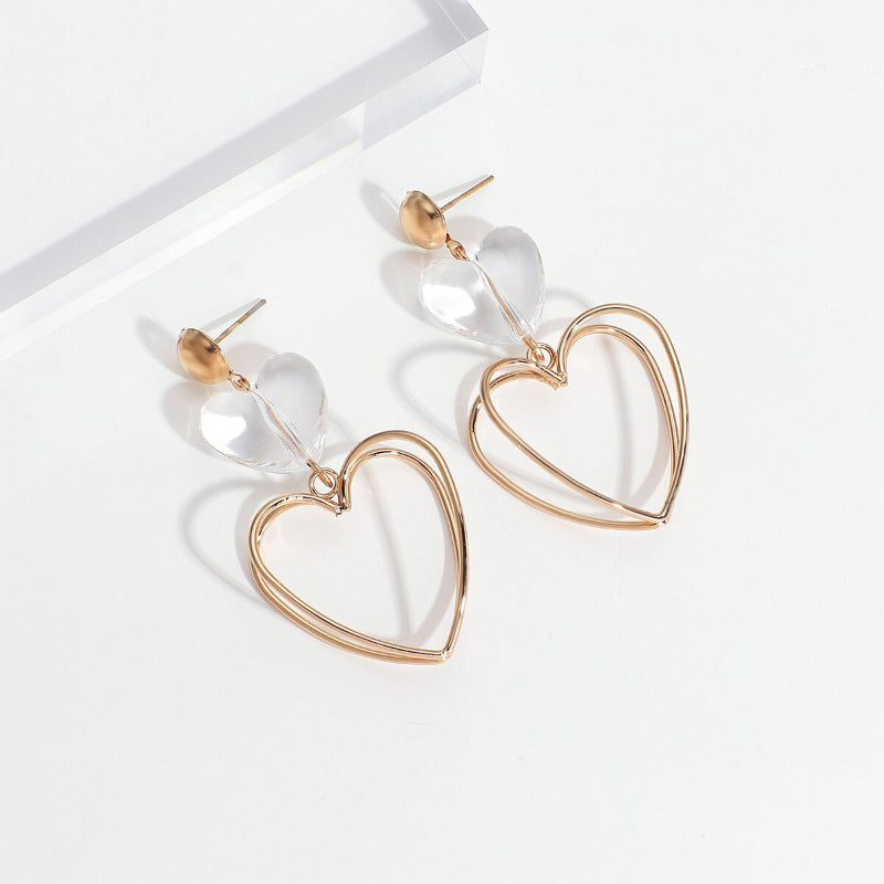 Moderne, modische, transparente, geometrische Statement-Ohrringe aus Acryl