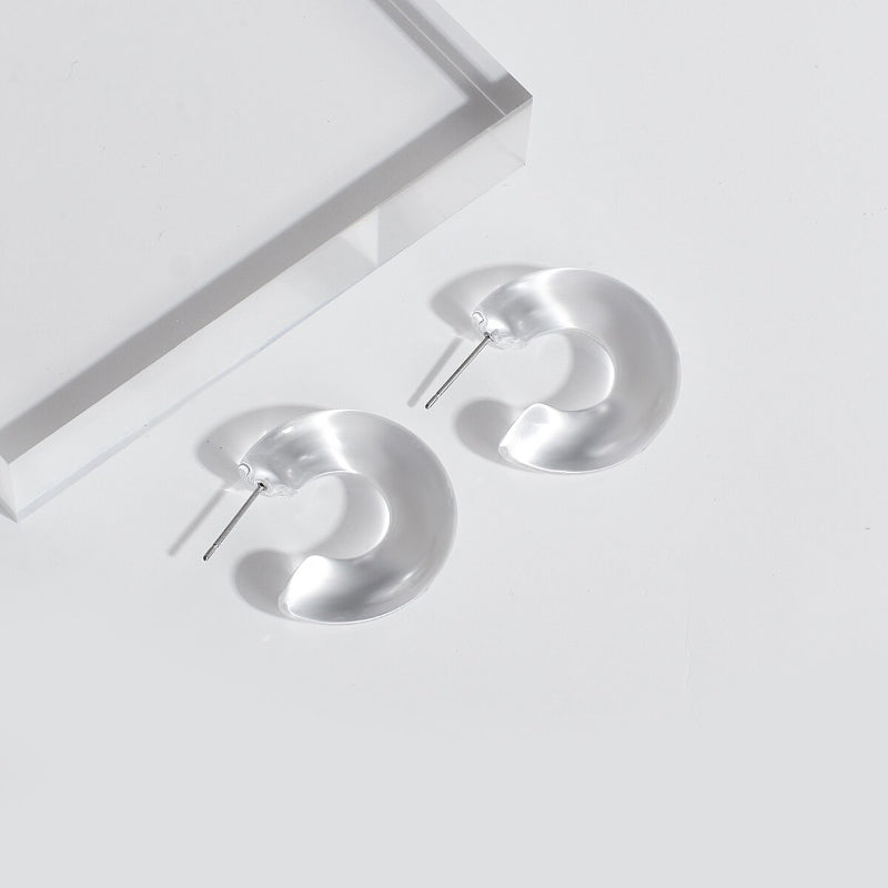 Moderne, modische, transparente, geometrische Statement-Ohrringe aus Acryl