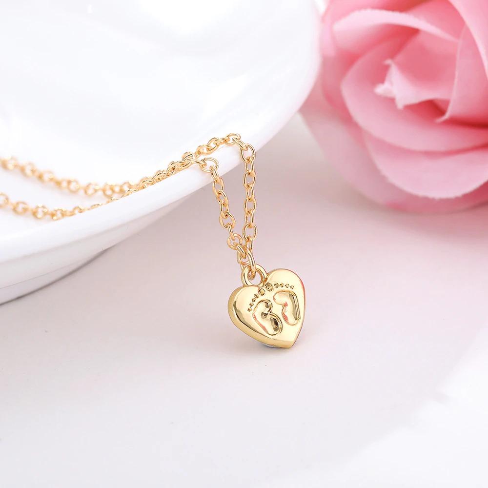 Mutterliebe Fußabdruck Halskette