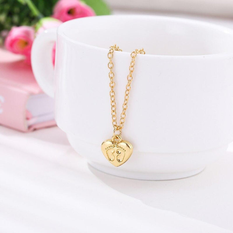 Mutterliebe Fußabdruck Halskette