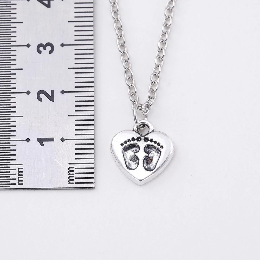 Mutterliebe Fußabdruck Halskette