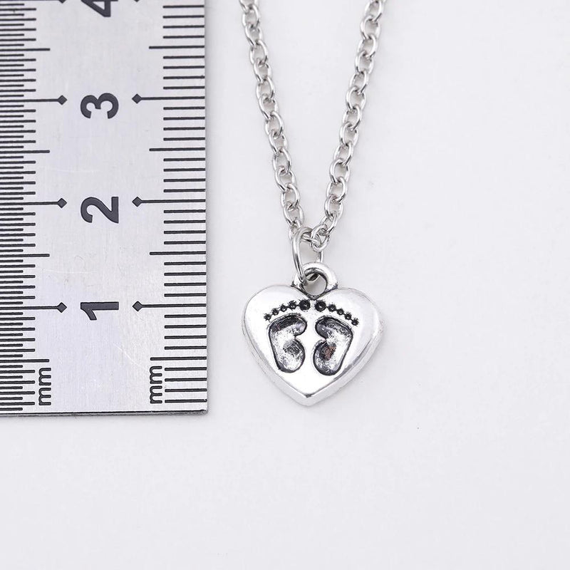 Mutterliebe Fußabdruck Halskette