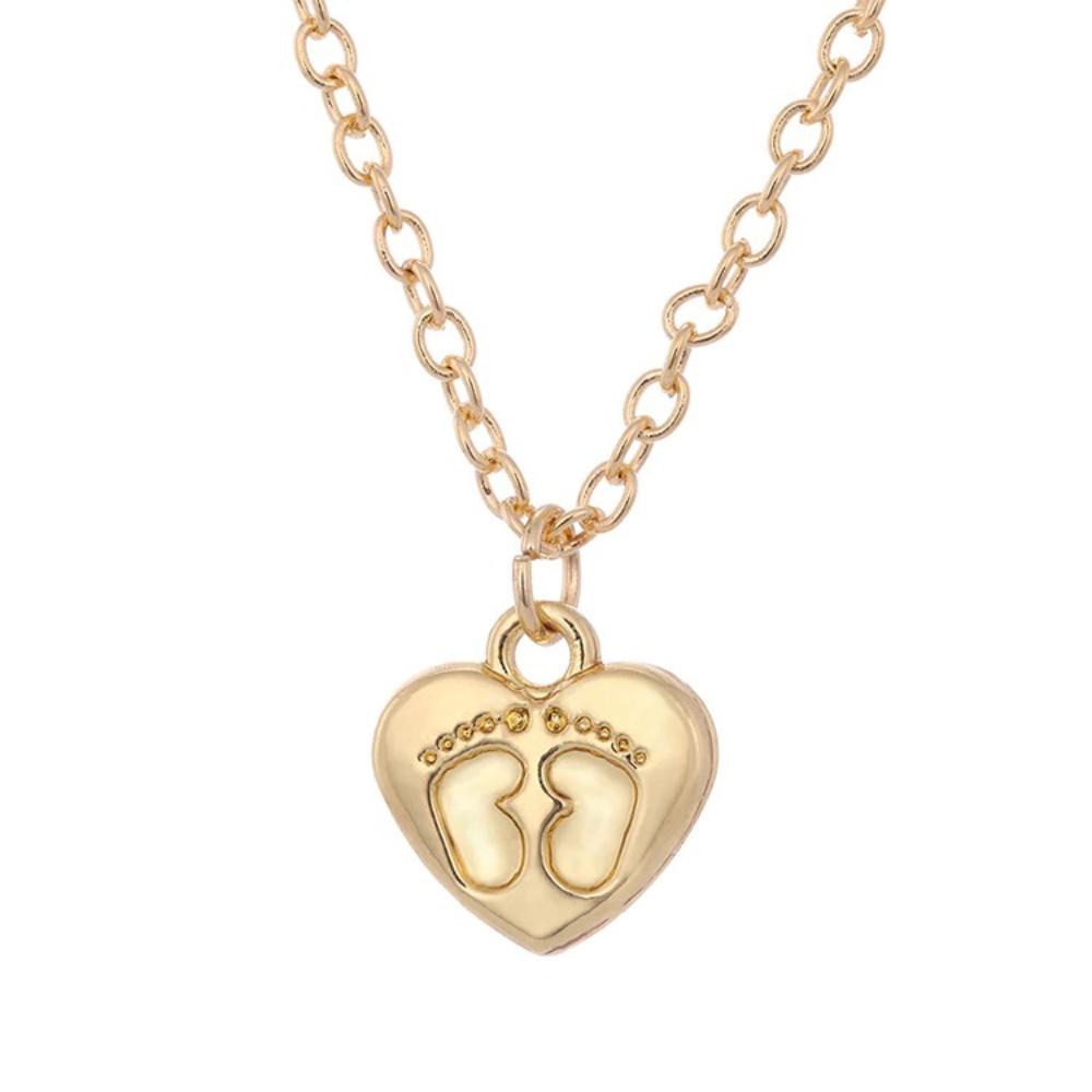Mutterliebe Fußabdruck Halskette