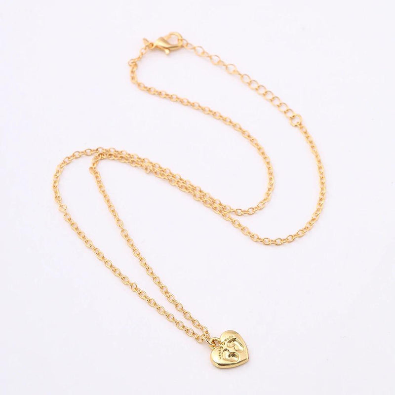 Mutterliebe Fußabdruck Halskette