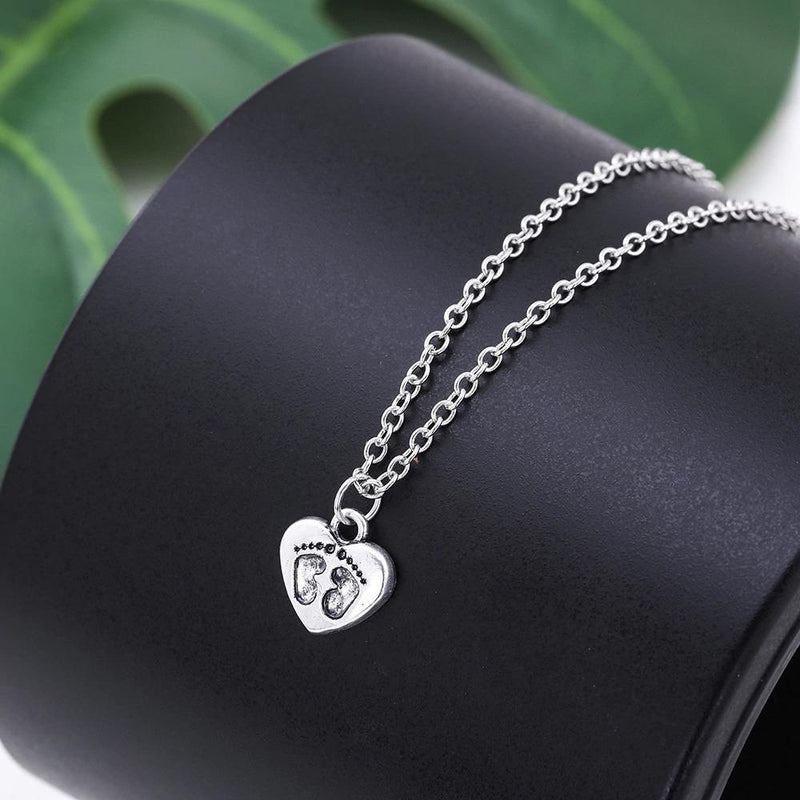 Mutterliebe Fußabdruck Halskette