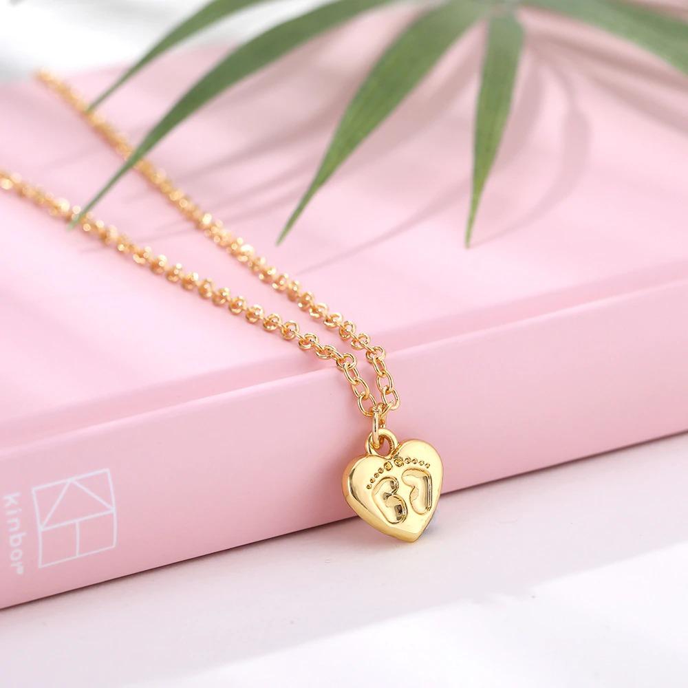 Mutterliebe Fußabdruck Halskette