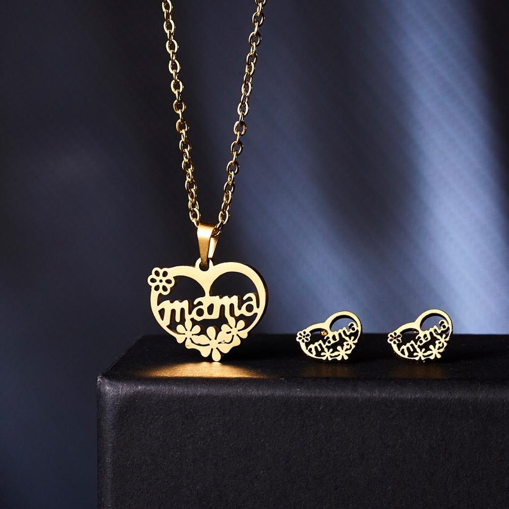 Set mit Halskette und Ohrringen mit Anhänger „Mother's Love“