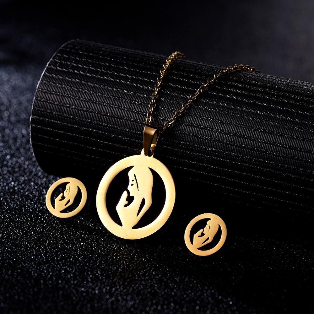 Set mit Halskette und Ohrringen mit Anhänger „Mother's Love“