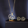 Set mit Halskette und Ohrringen mit Anhänger „Mother's Love“