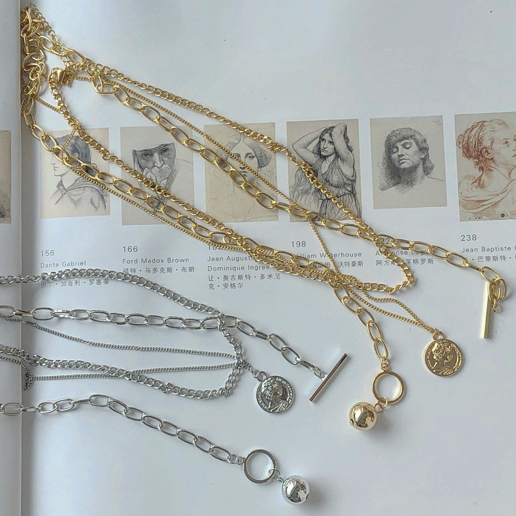 Mehrkettige modische Halskette