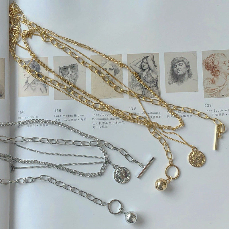 Mehrkettige modische Halskette