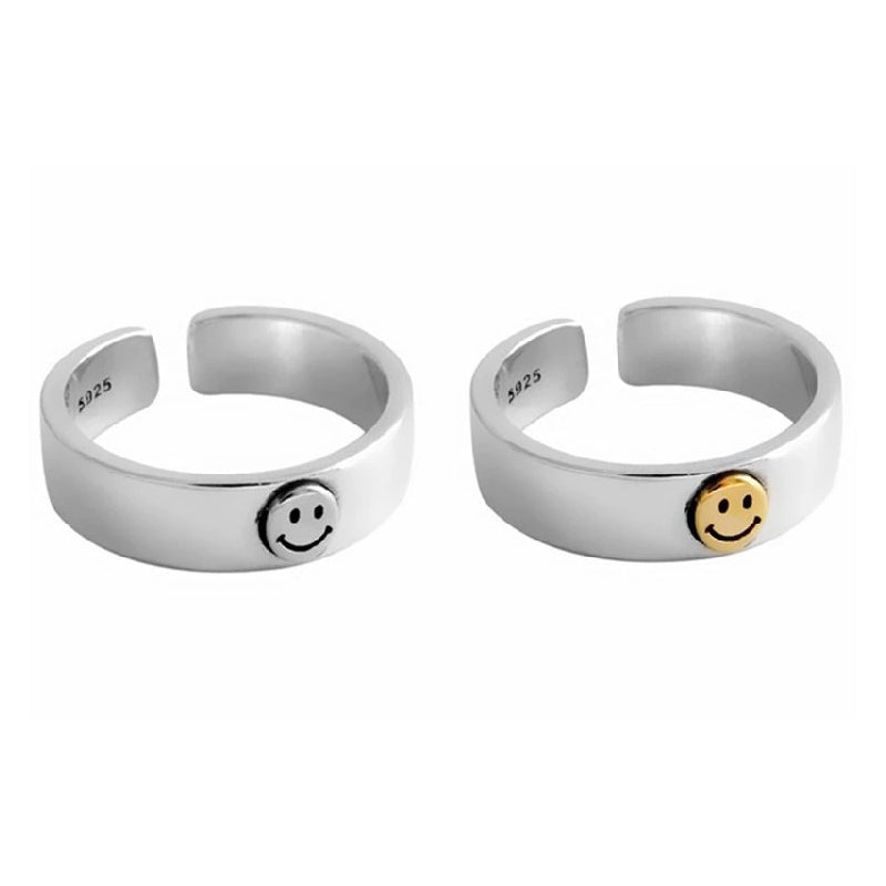 Lustige verstellbare Retro-Smiley-Ringe in verschiedenen Stilen