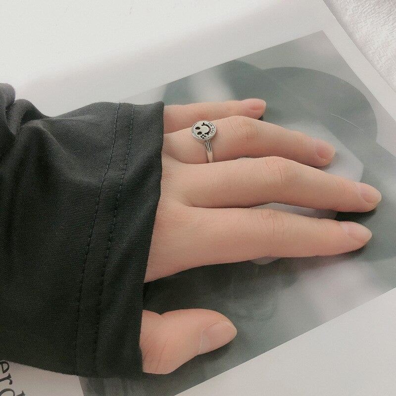 Lustige verstellbare Retro-Smiley-Ringe in verschiedenen Stilen