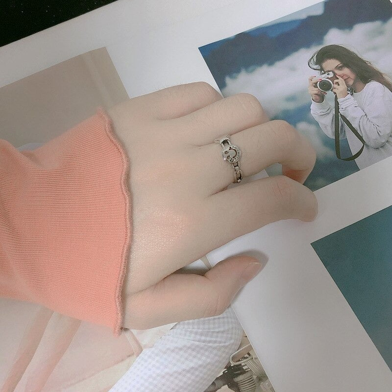 Lustige verstellbare Retro-Smiley-Ringe in verschiedenen Stilen