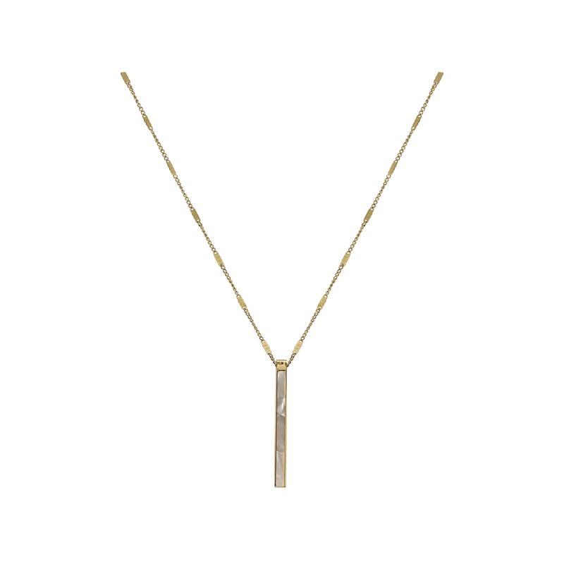 Luxuriöse Halsketten mit vertikalem Muschel-Anhänger in verschiedenen Stilen