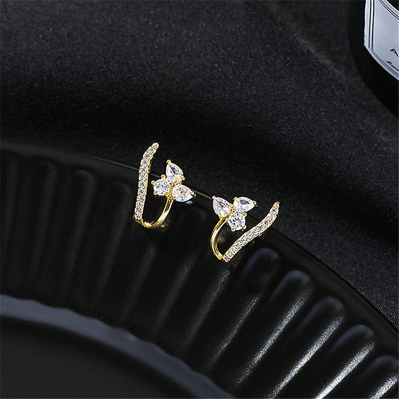 Luxuriöse, modische, lange Ohrringe mit Quaste und Strasssteinen in verschiedenen Stilen